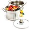 Norpro Krona 8 Quart Steamer and Cooker Set with Steamer and Pasta Strainer, Stainless Steel